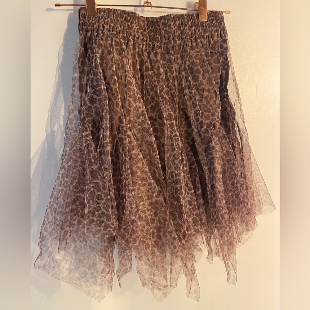 ODDY Brown Leopard Print Mini Skirt